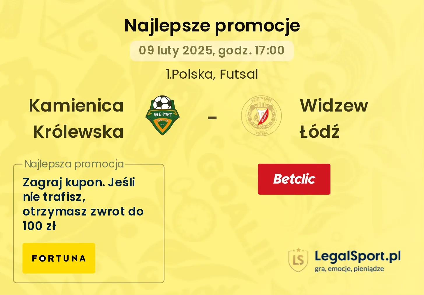 Widzew Łódź - Kamienica Królewska promocje u bukmacherów 09.10, 20:00