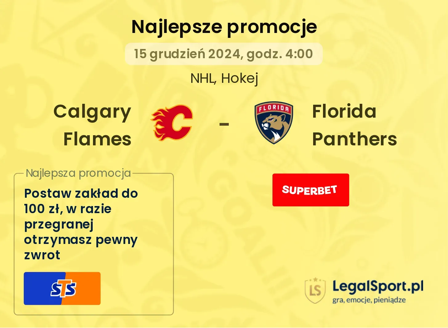 Calgary Flames - Florida Panthers promocje u bukmacherów