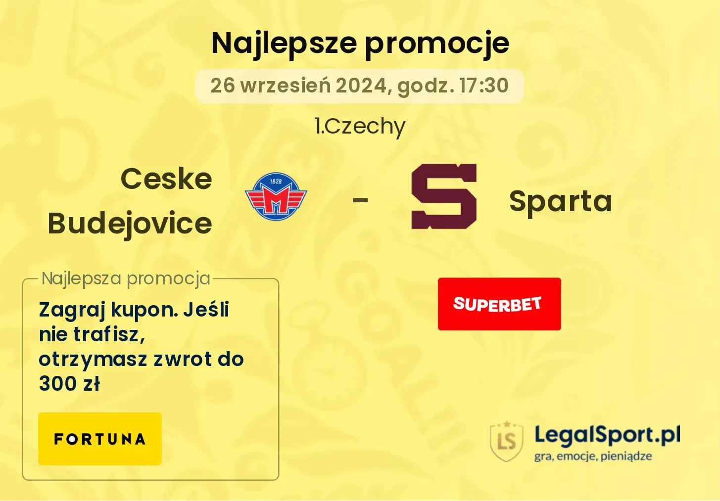 Ceske Budejovice  - Sparta promocje bonusy na mecz