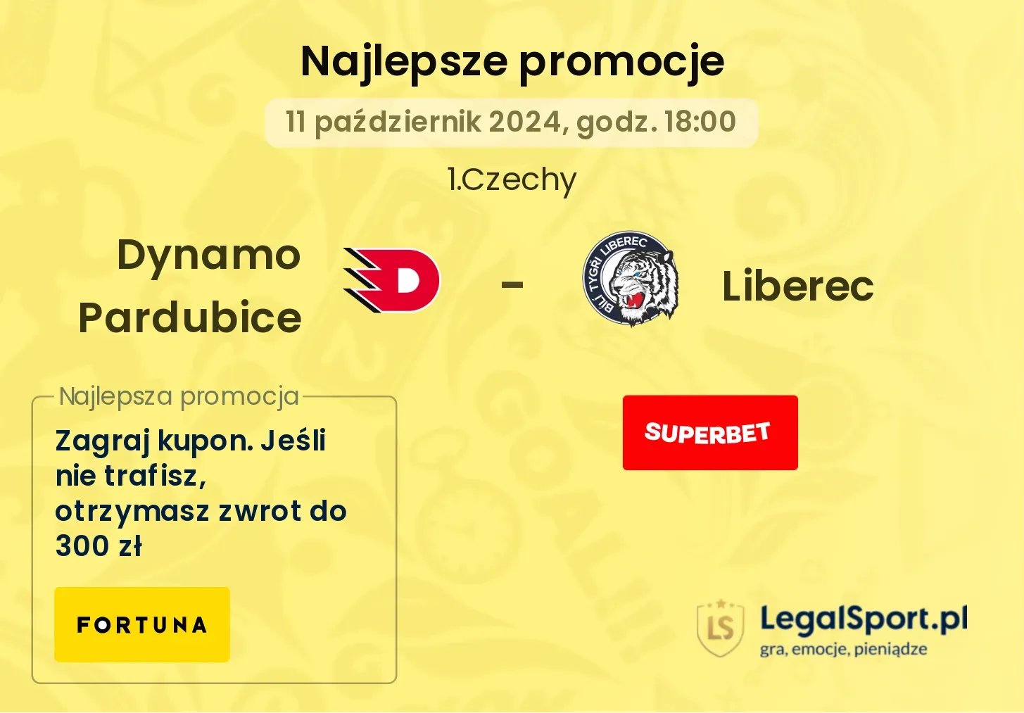 Dynamo Pardubice - Liberec promocje bonusy na mecz