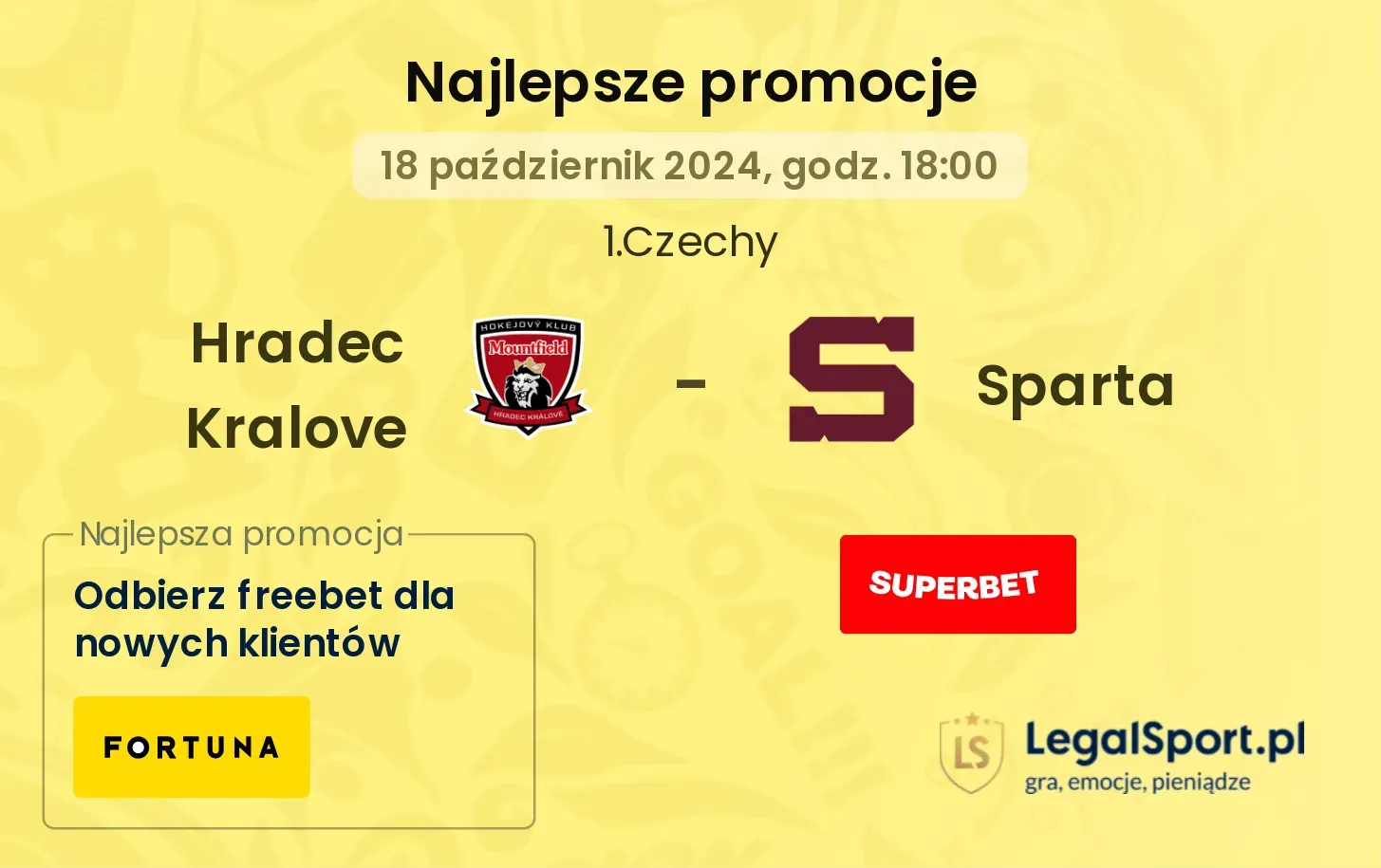 Hradec Kralove - Sparta promocje bonusy na mecz