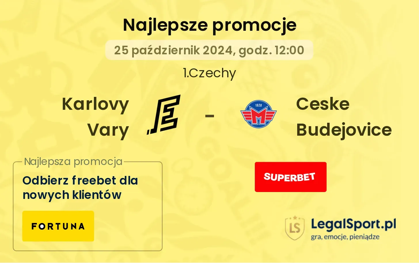 Karlovy Vary - Ceske Budejovice  promocje bonusy na mecz