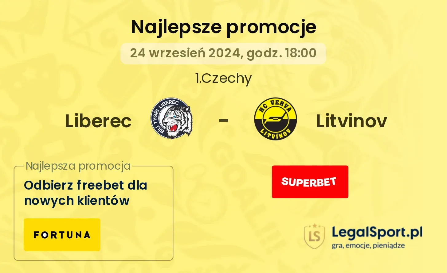 Liberec - Litvinov promocje bonusy na mecz