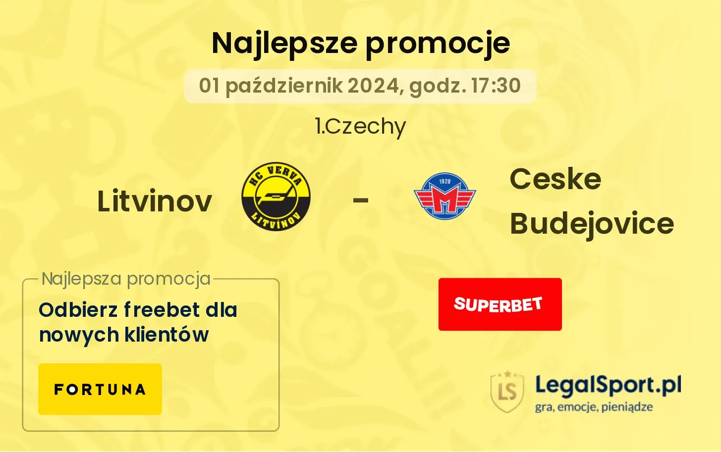 Litvinov - Ceske Budejovice  promocje bonusy na mecz