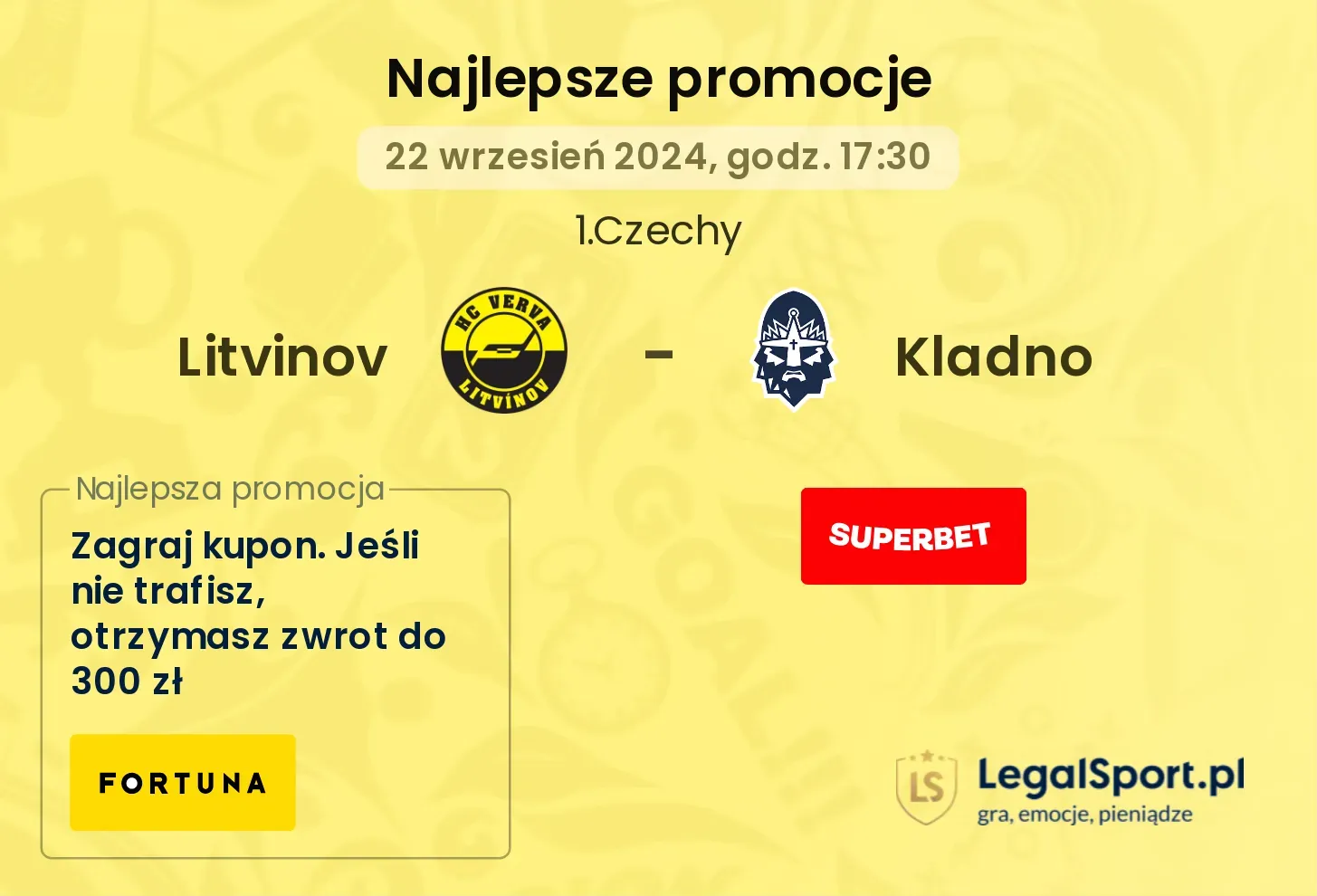 Litvinov - Kladno promocje bonusy na mecz