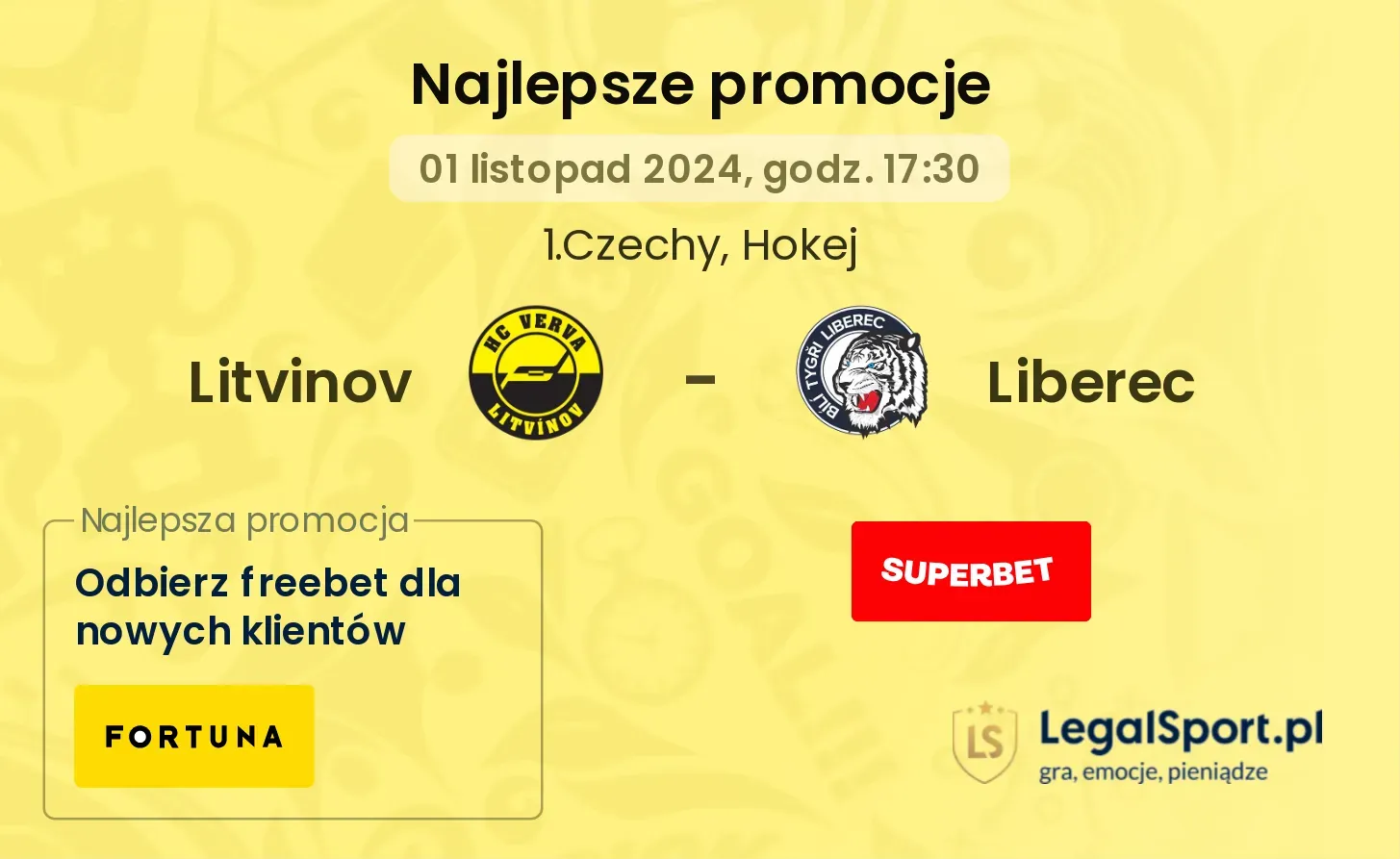 Litvinov - Liberec promocje bonusy na mecz