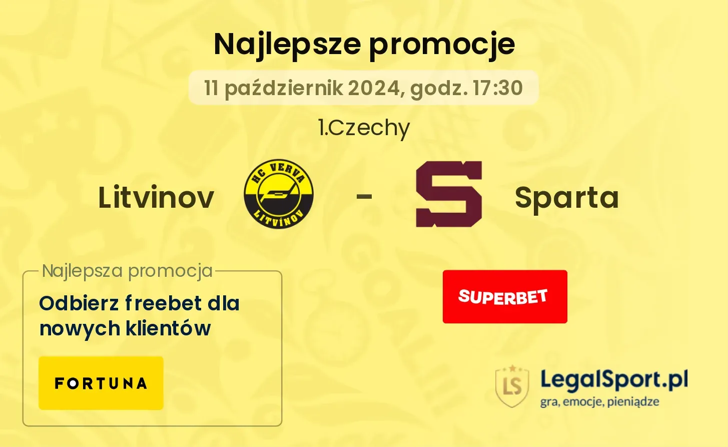 Litvinov - Sparta promocje bonusy na mecz