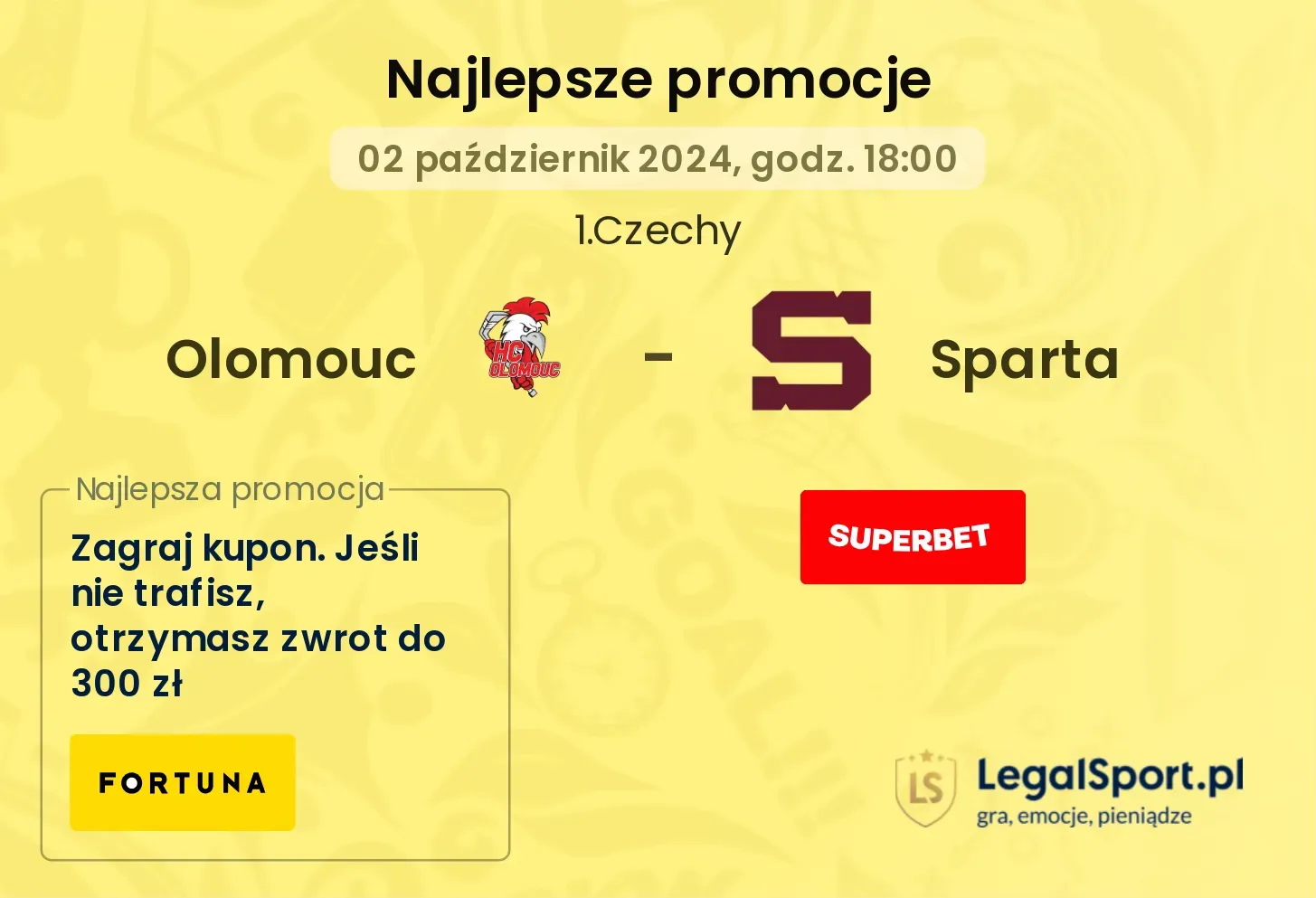 Olomouc - Sparta promocje bonusy na mecz