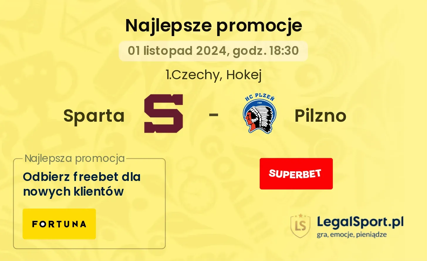 Sparta - Pilzno promocje bonusy na mecz