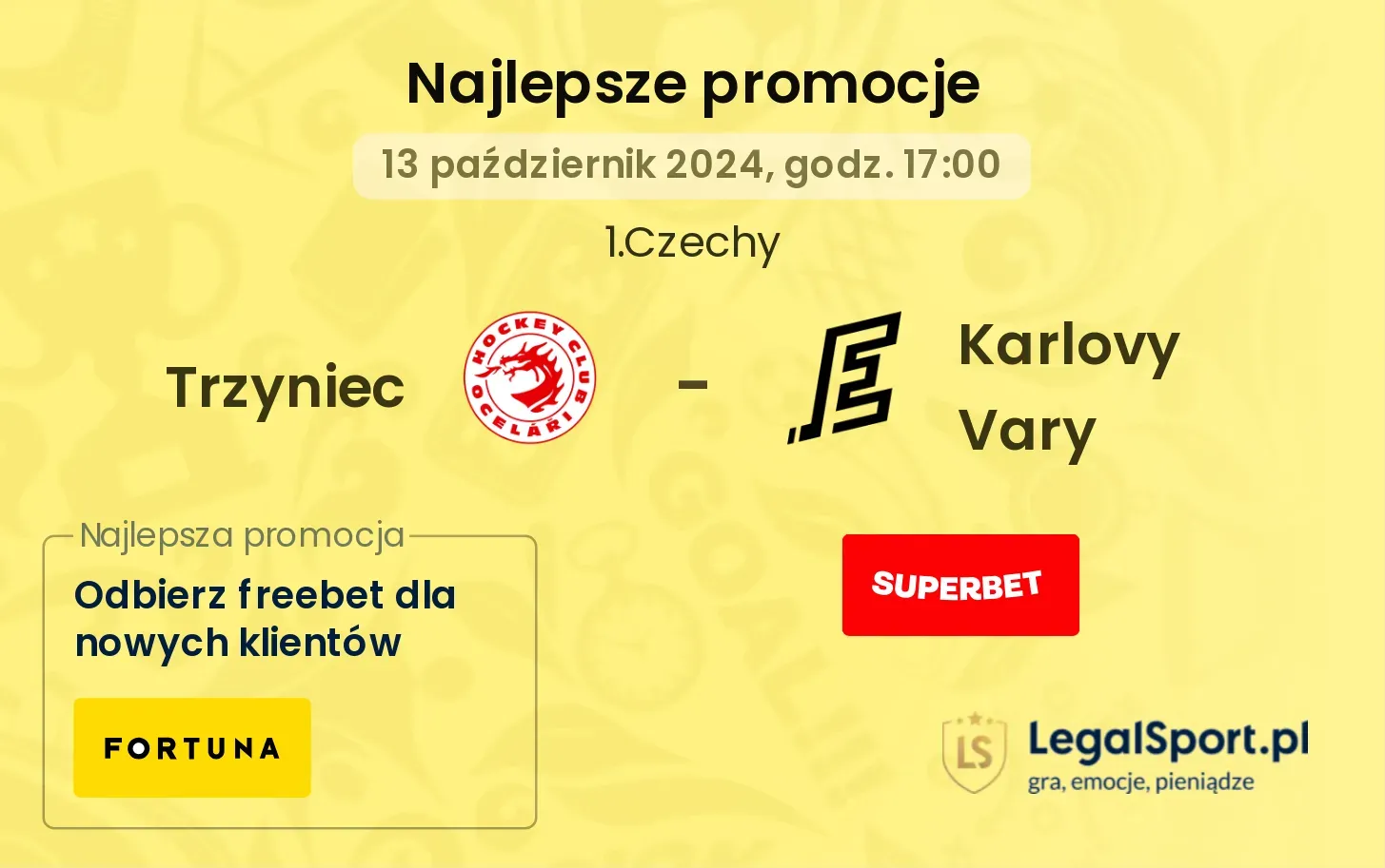 Trzyniec - Karlovy Vary promocje bonusy na mecz