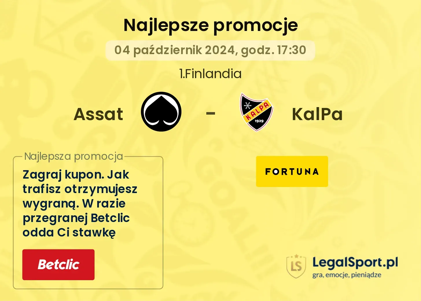 Assat - KalPa promocje bonusy na mecz