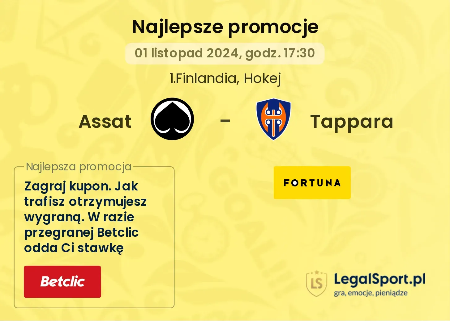 Assat - Tappara promocje bonusy na mecz