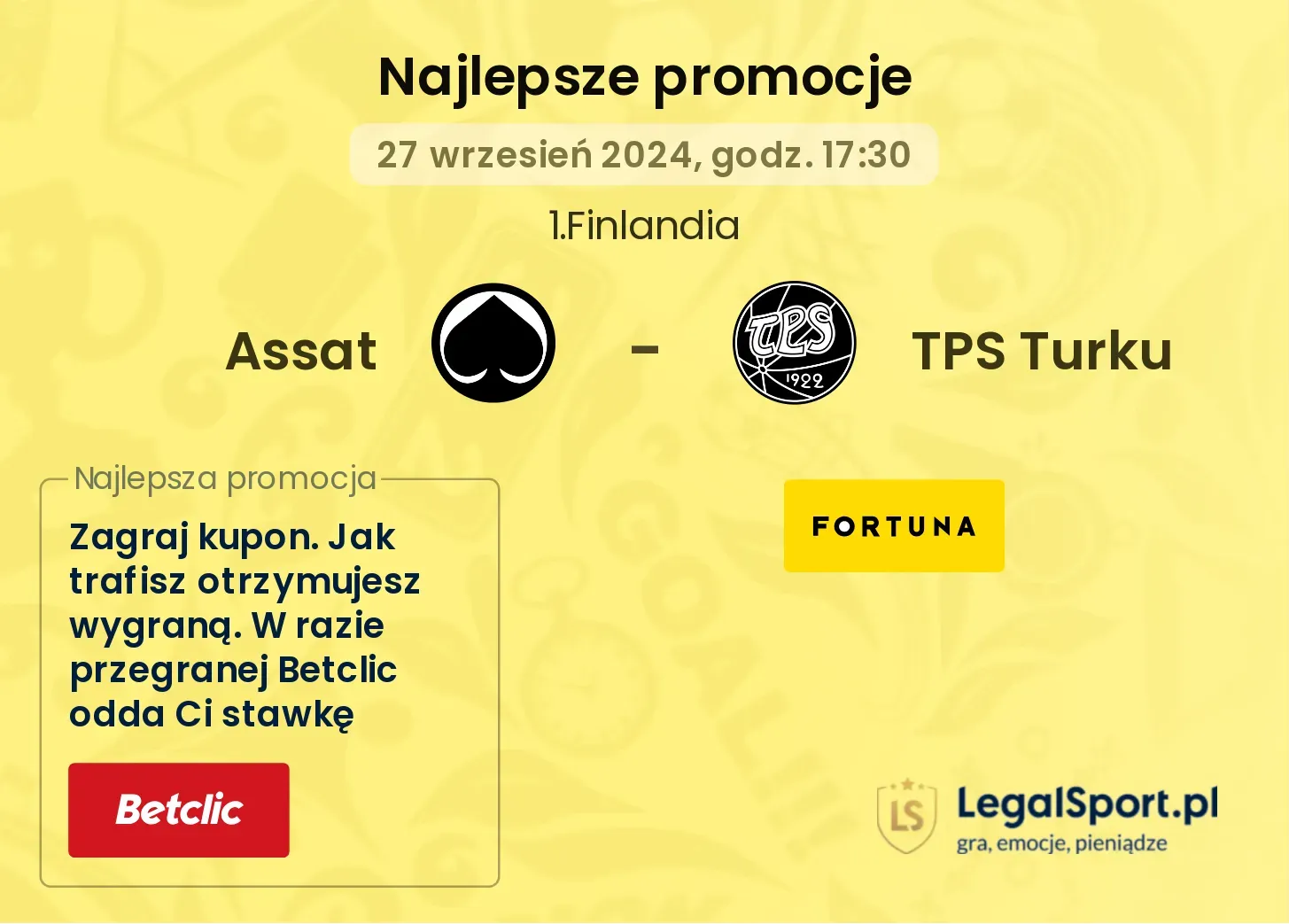 Assat - TPS Turku promocje bonusy na mecz