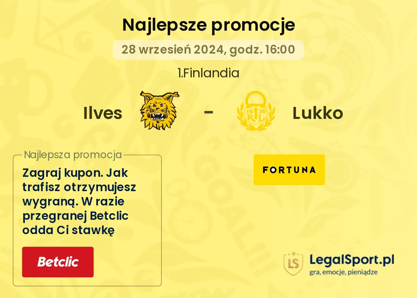 Ilves - Lukko promocje bonusy na mecz