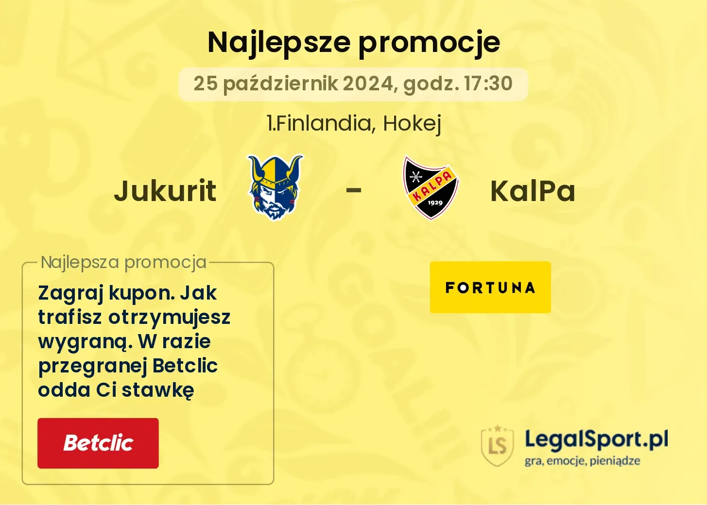 Jukurit - KalPa promocje bonusy na mecz