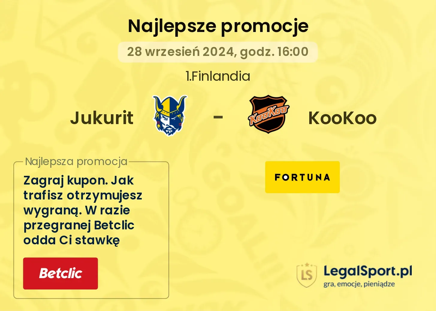 Jukurit - KooKoo promocje bonusy na mecz