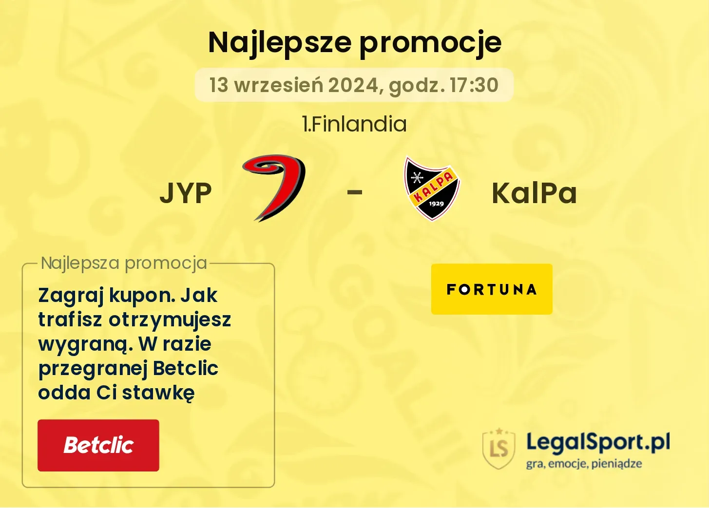 JYP - KalPa promocje bonusy na mecz