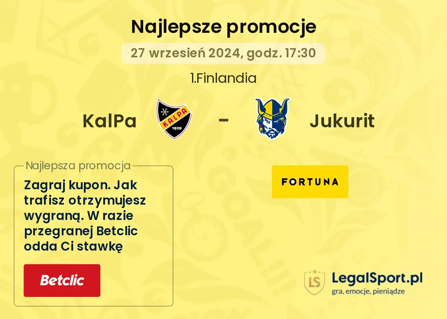 KalPa - Jukurit promocje bonusy na mecz