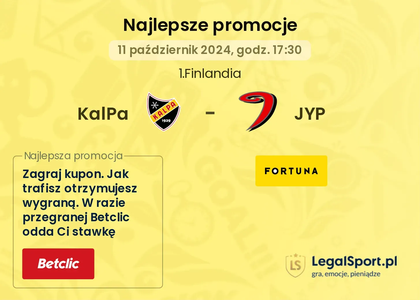 KalPa - JYP promocje bonusy na mecz