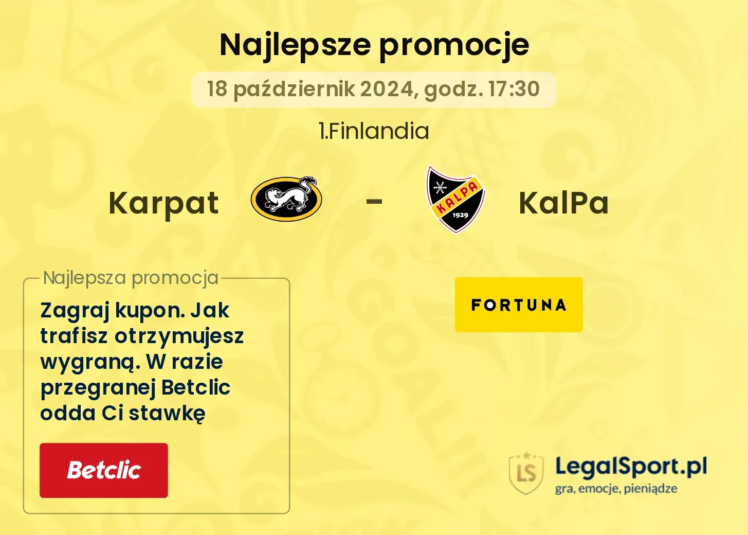 Karpat - KalPa promocje bonusy na mecz