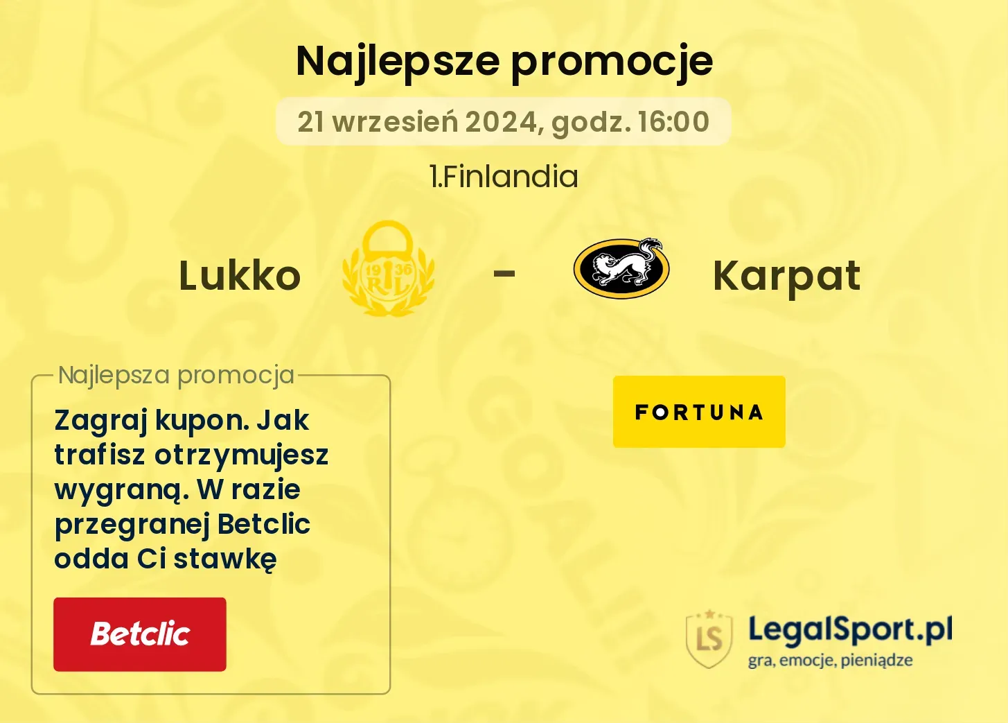 Lukko - Karpat promocje bonusy na mecz