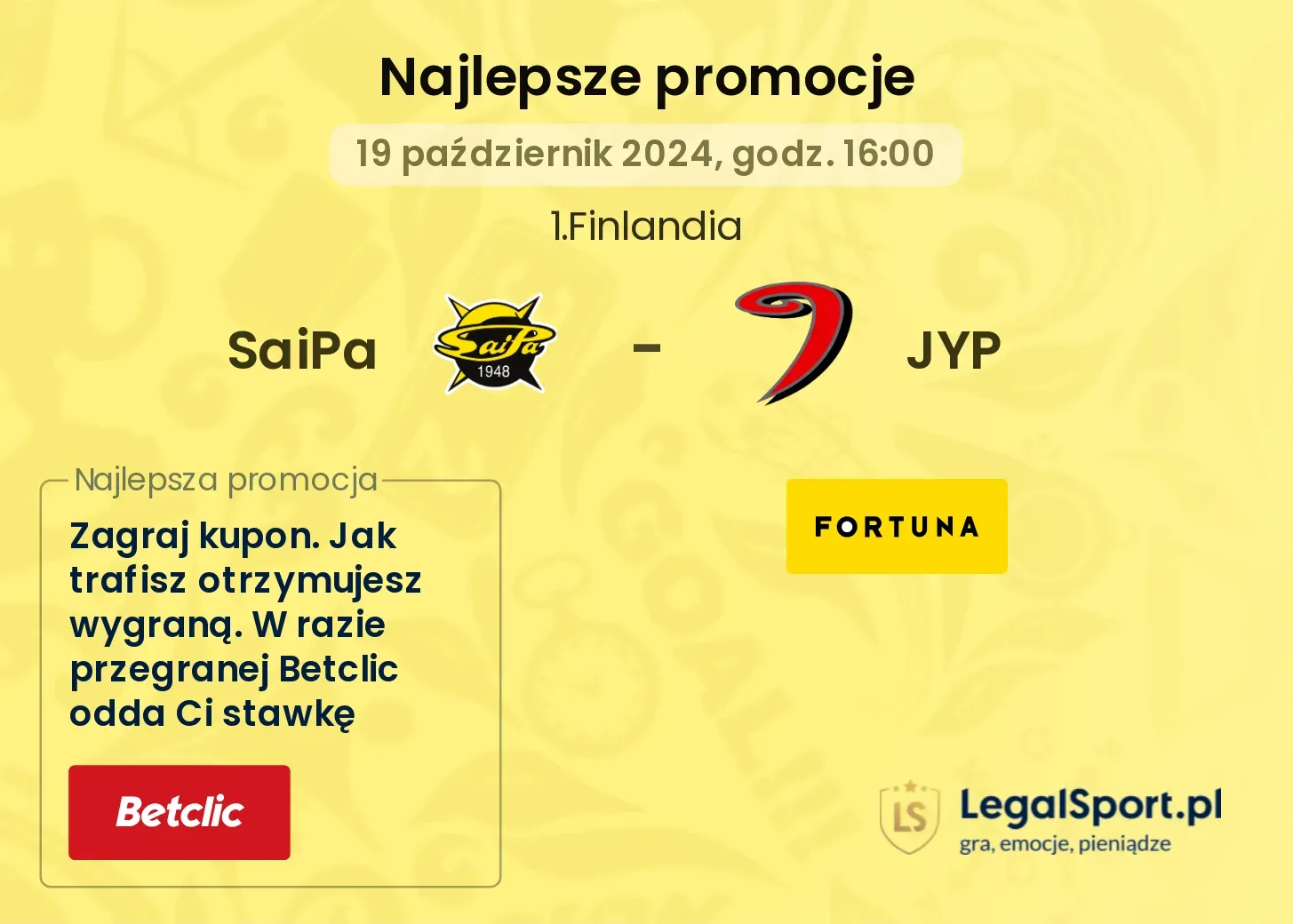 SaiPa - JYP promocje bonusy na mecz