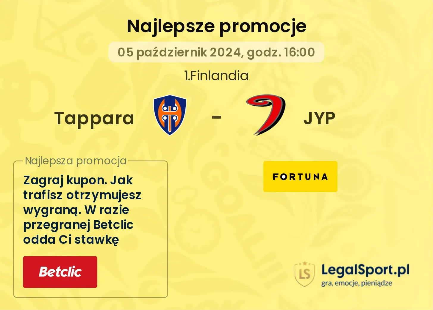 Tappara - JYP promocje bonusy na mecz