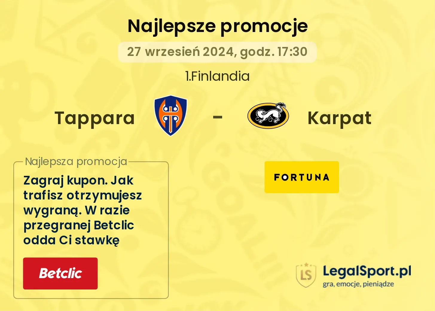 Tappara - Karpat promocje bonusy na mecz