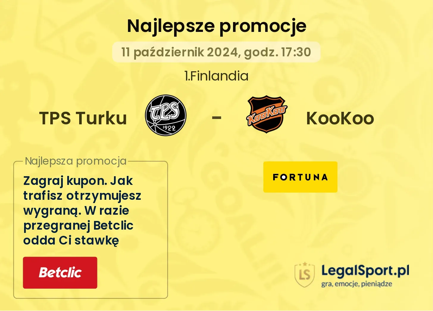 TPS Turku - KooKoo promocje bonusy na mecz