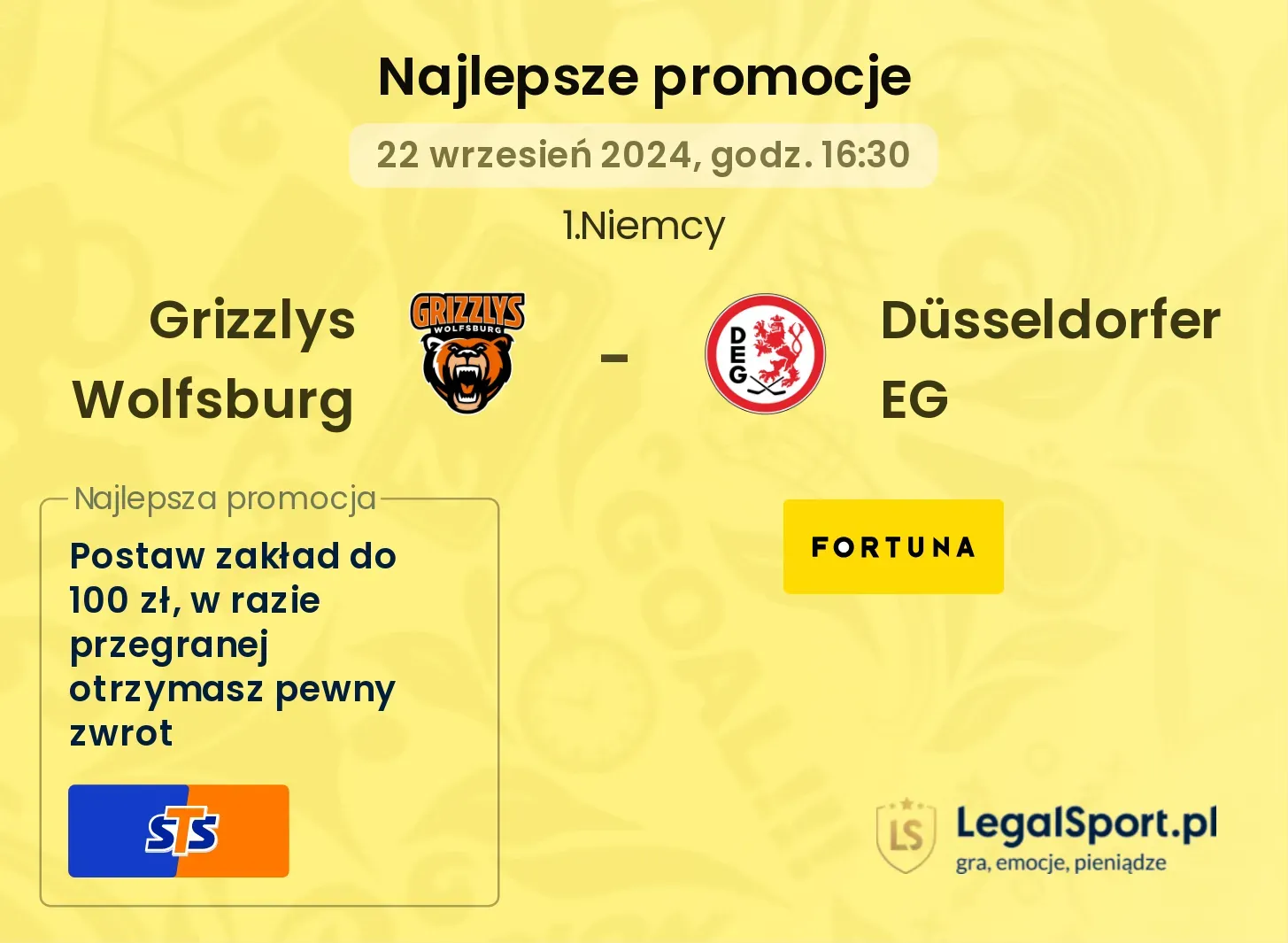  Grizzlys Wolfsburg -  Düsseldorfer EG promocje bonusy na mecz