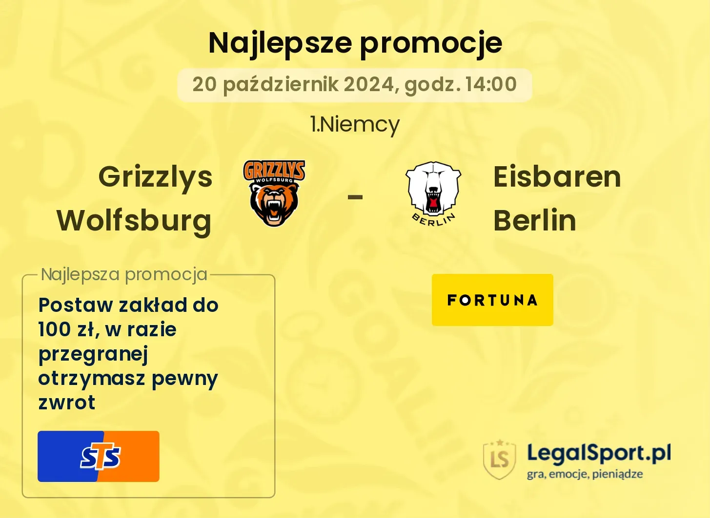  Grizzlys Wolfsburg -  Eisbaren Berlin promocje bonusy na mecz