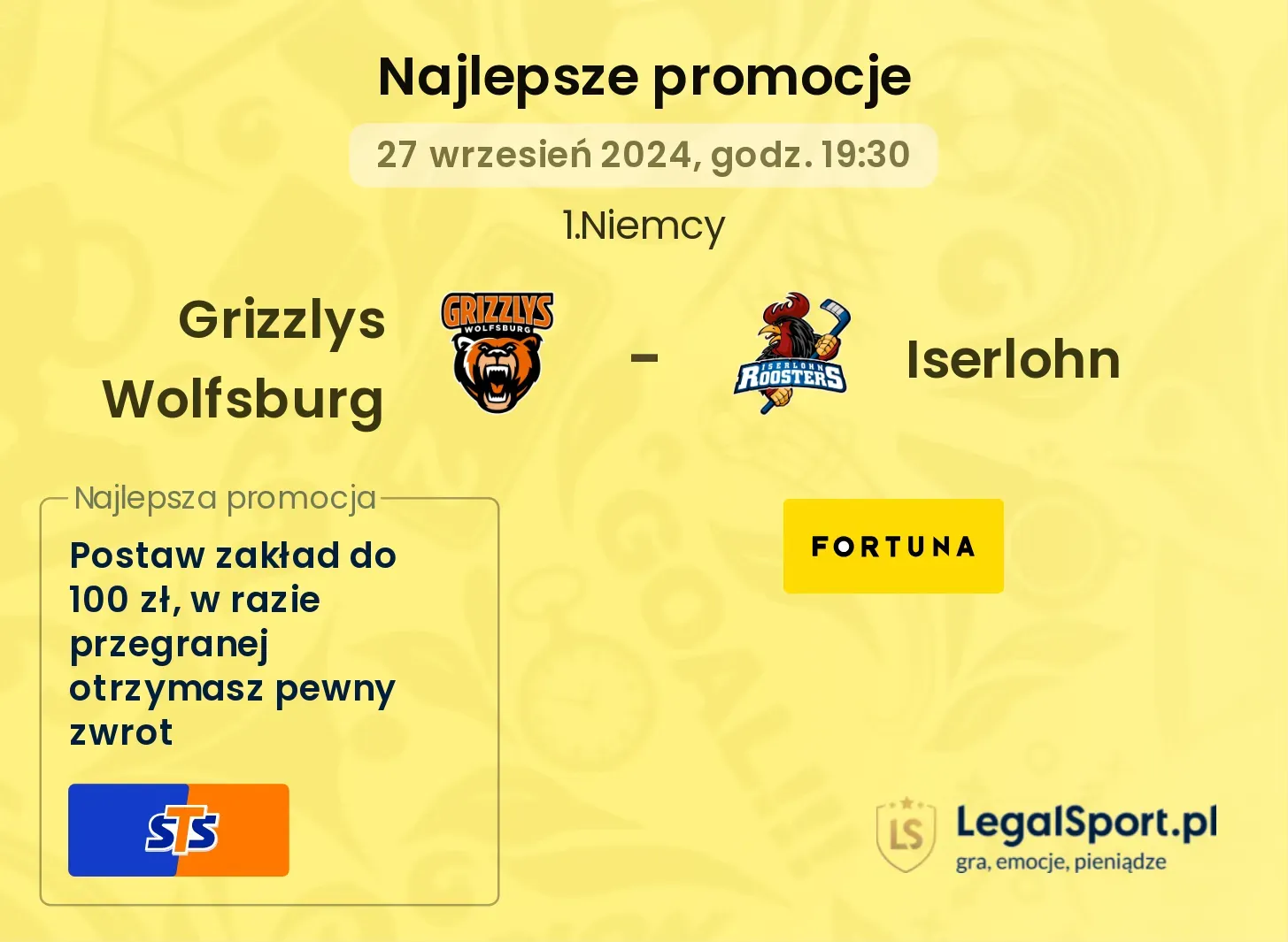  Grizzlys Wolfsburg - Iserlohn promocje bonusy na mecz