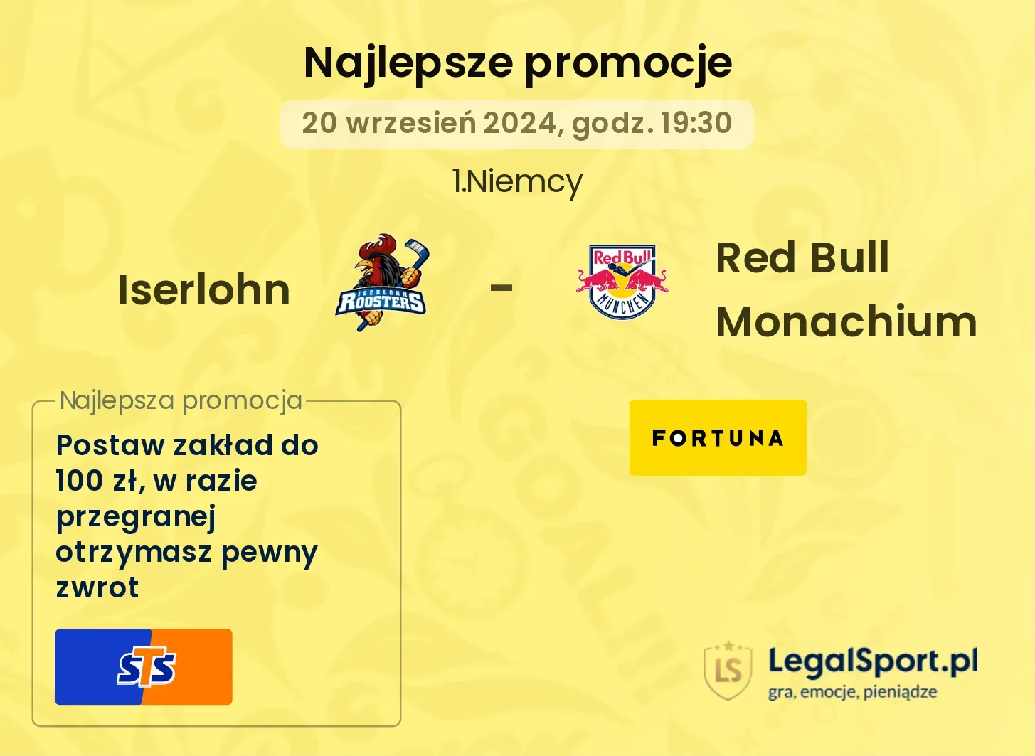 Iserlohn - Red Bull Monachium promocje bonusy na mecz