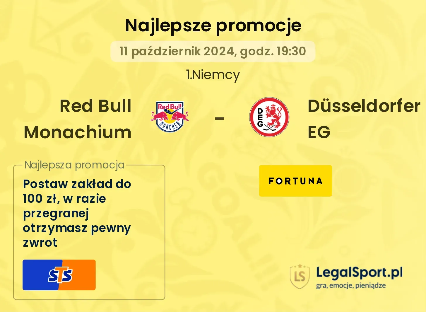 Red Bull Monachium -  Düsseldorfer EG promocje bonusy na mecz