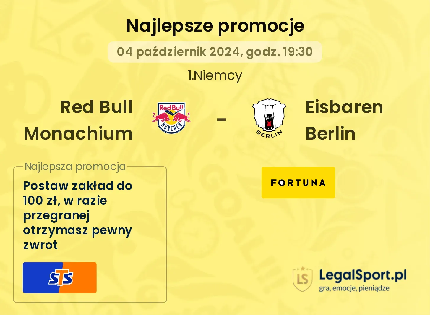 Red Bull Monachium -  Eisbaren Berlin promocje bonusy na mecz