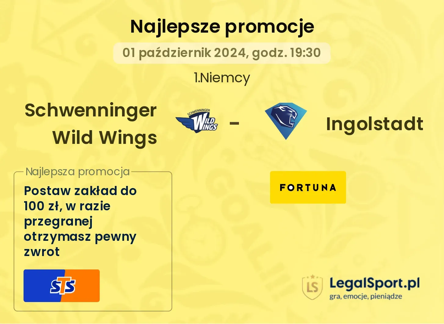 Schwenninger Wild Wings - Ingolstadt promocje bonusy na mecz