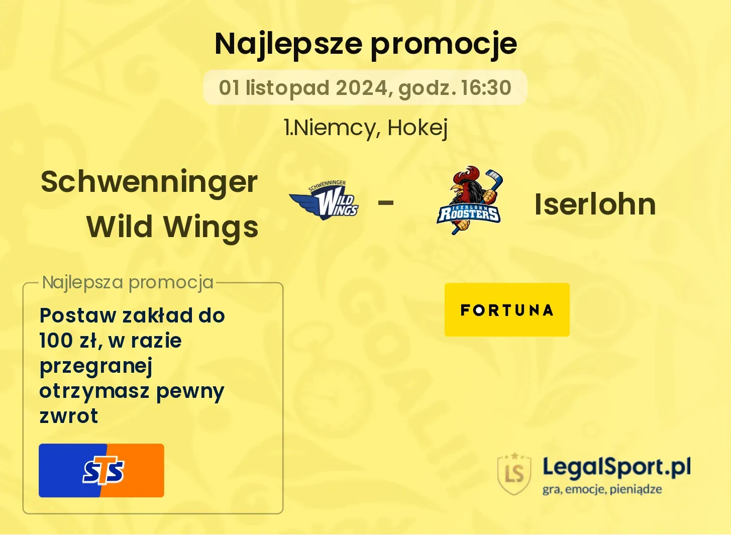 Schwenninger Wild Wings - Iserlohn promocje bonusy na mecz