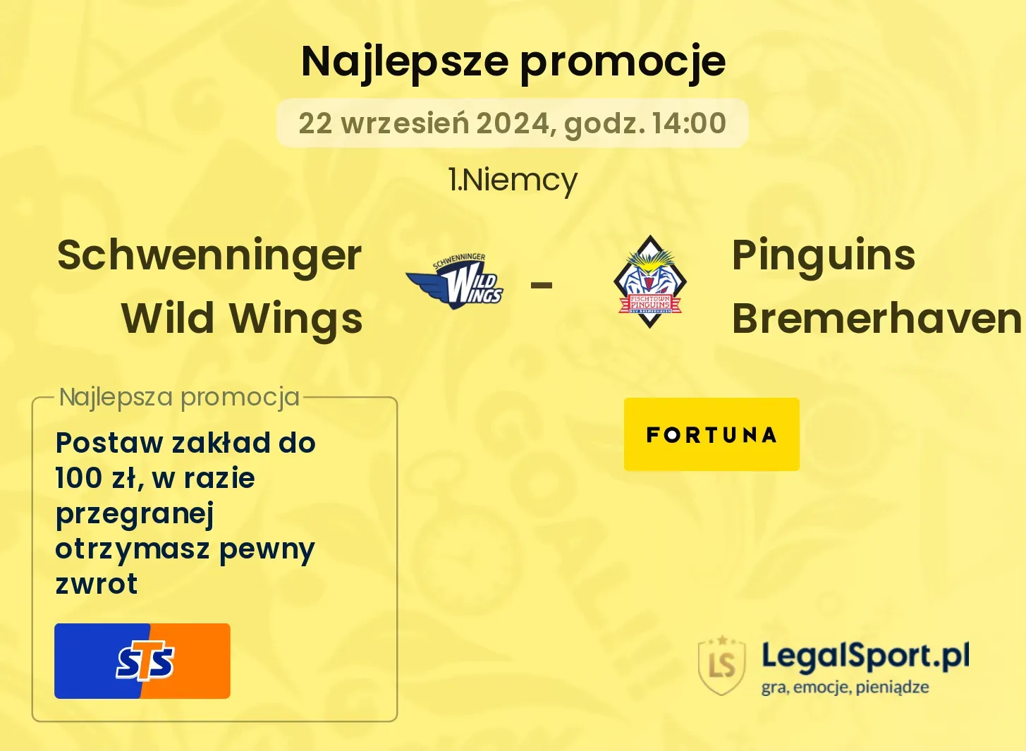 Schwenninger Wild Wings - Pinguins Bremerhaven promocje bonusy na mecz