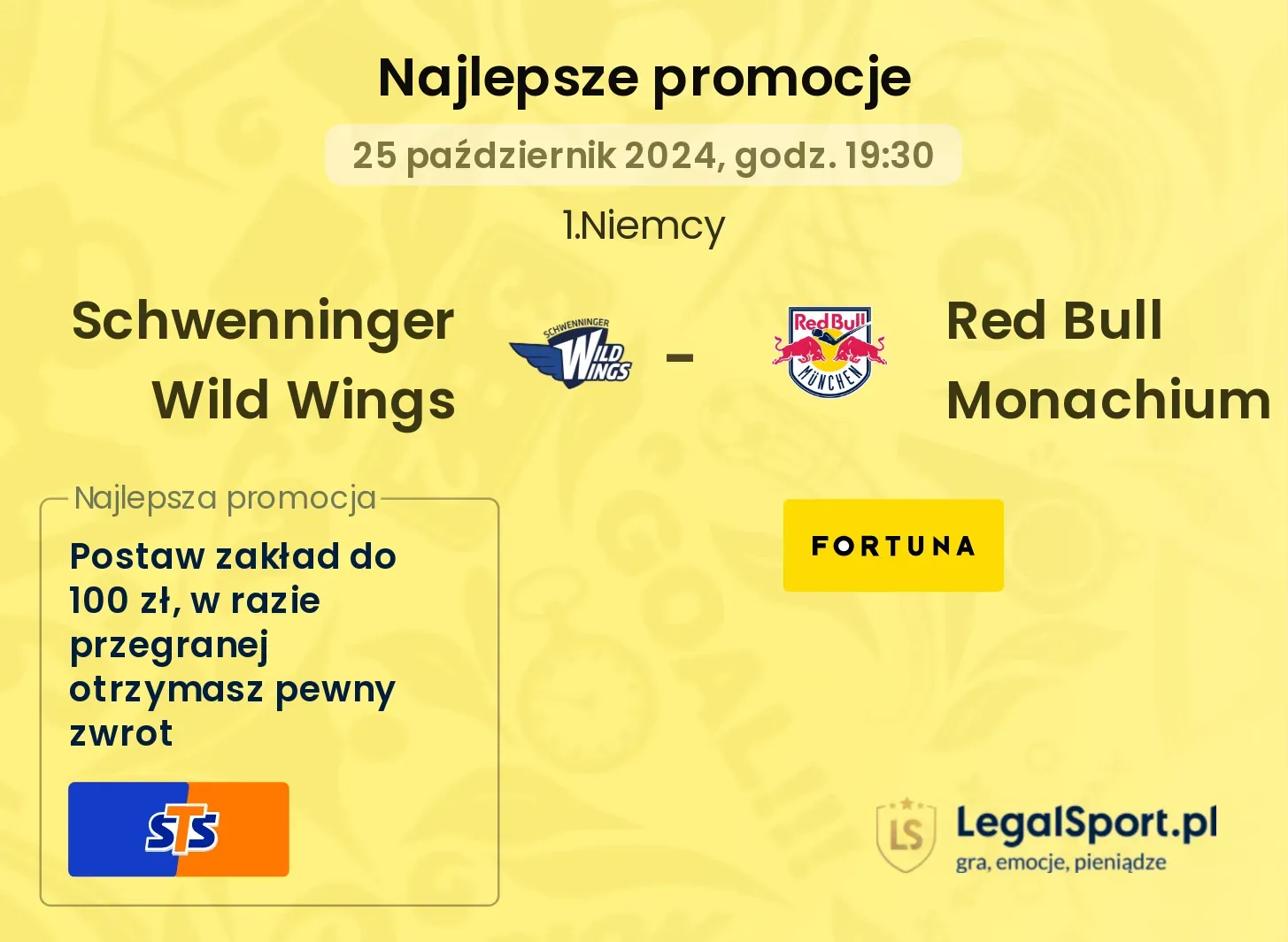 Schwenninger Wild Wings - Red Bull Monachium promocje bonusy na mecz