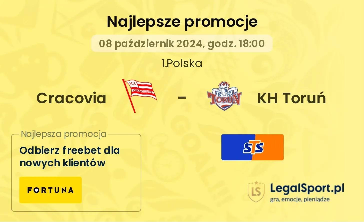 Cracovia - KH Toruń promocje bonusy na mecz