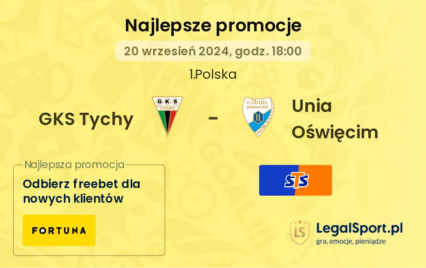 GKS Tychy - Unia Oświęcim promocje bonusy na mecz