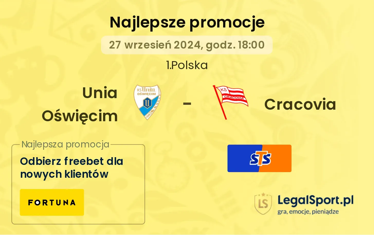 Unia Oświęcim - Cracovia promocje bonusy na mecz