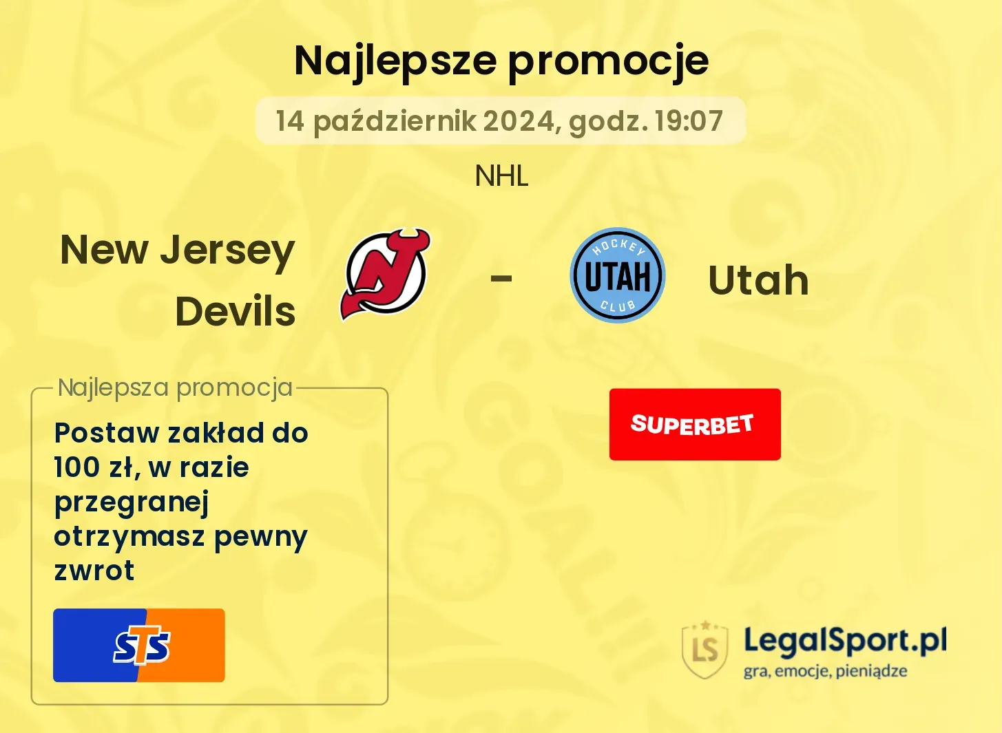 New Jersey Devils - Utah promocje bonusy na mecz