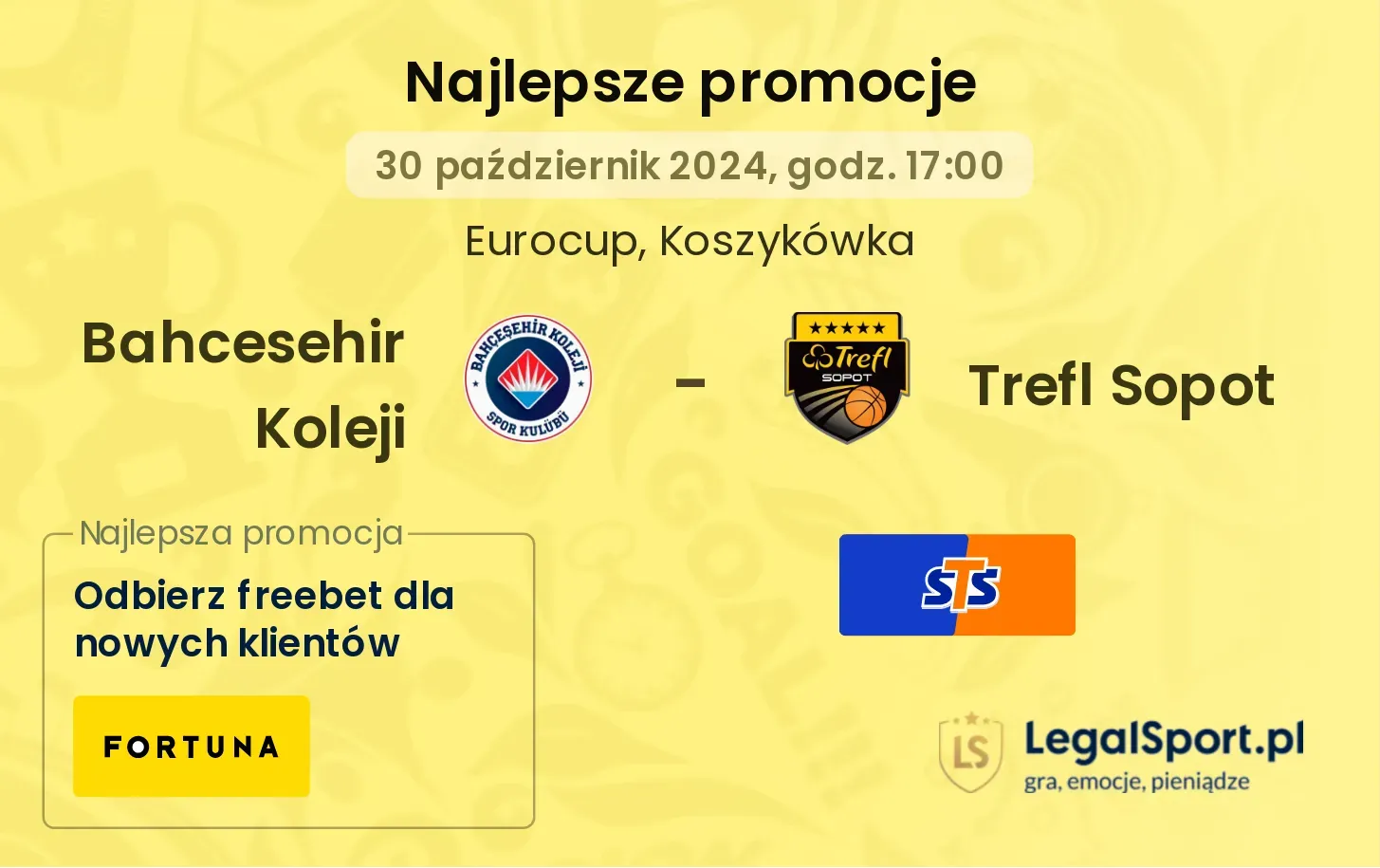 Bahcesehir Koleji - Trefl Sopot promocje bonusy na mecz