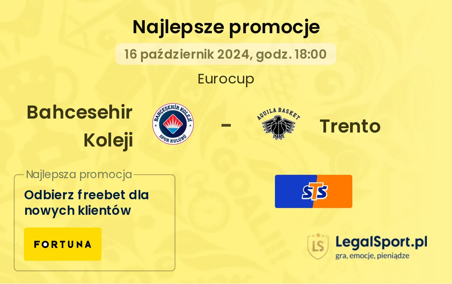 Bahcesehir Koleji - Trento promocje bonusy na mecz