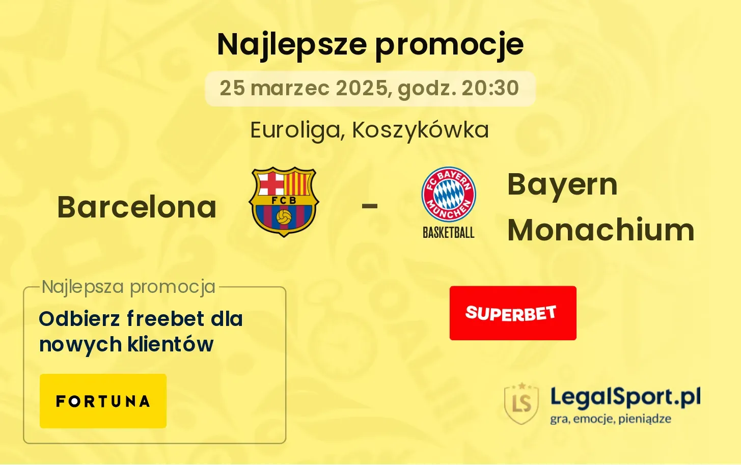 Barcelona - Bayern Monachium promocje bonusy na mecz