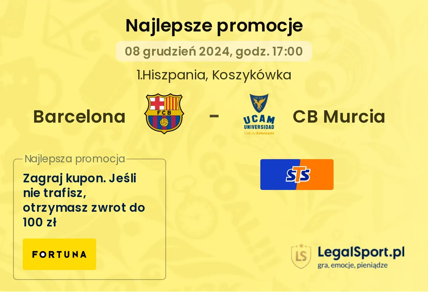 Barcelona - CB Murcia promocje bonusy na mecz