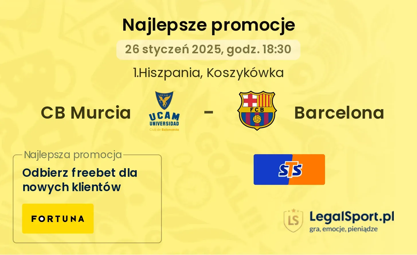 Barcelona - CB Murcia promocje bukmacherskie