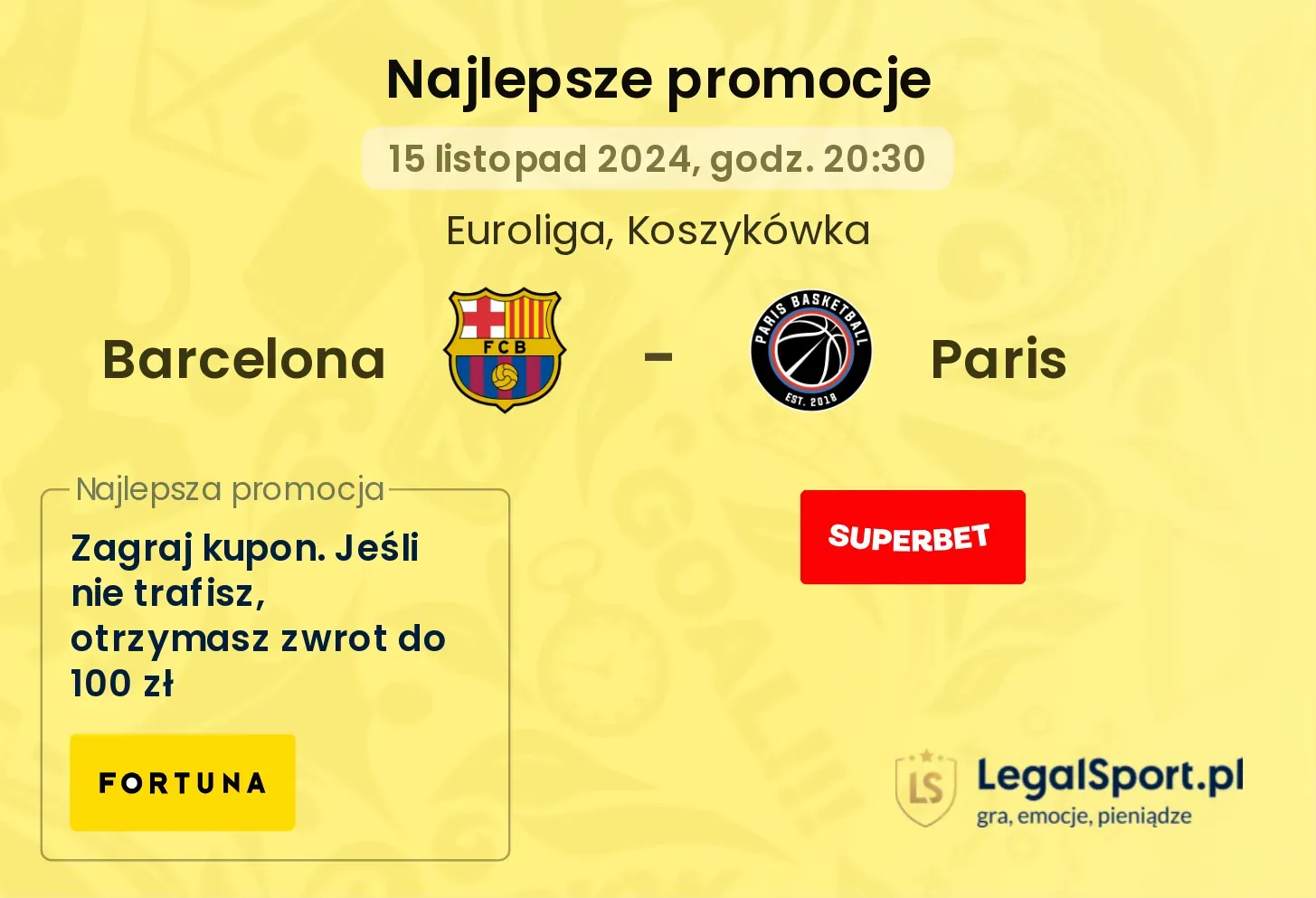 Barcelona - Paris promocje bonusy na mecz