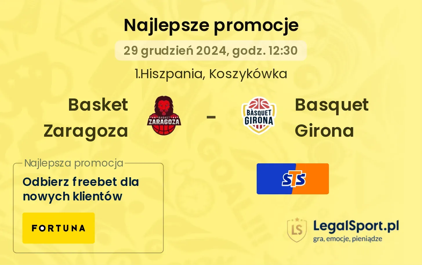 Basket Zaragoza - Basquet Girona promocje bonusy na mecz